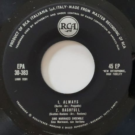 GINO MARINACCI - Gino Marinacci Ensemble (RCA ITALIANA EPA30-383) 7inch EP