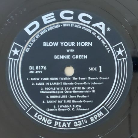 BENNIE GREEN / PAUL QUINICHETTE - Blow Your Horn (DECCA DL8176)