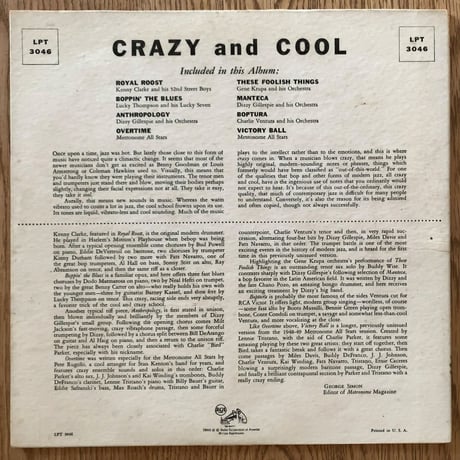 V.A.(Kenny Clarke, Lucky Thompson, Dizzy Gillespie, etc.) - Crazy and Cool (RCA VICTOR LPT3046)