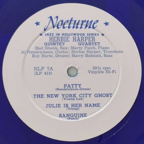 HERBIE HARPER - Quartet / Quintet (NOCTURNE NLP7)