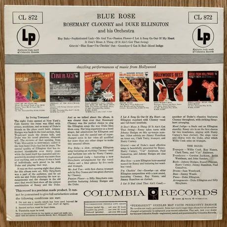 ROSEMARY CLOONEY & DUKE ELLINGTON - Blue Rose (COLUMBIA CL872)