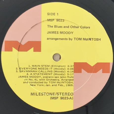 JAMES MOODY - The Blues and Other Colors (MILESTONE MSP9023)
