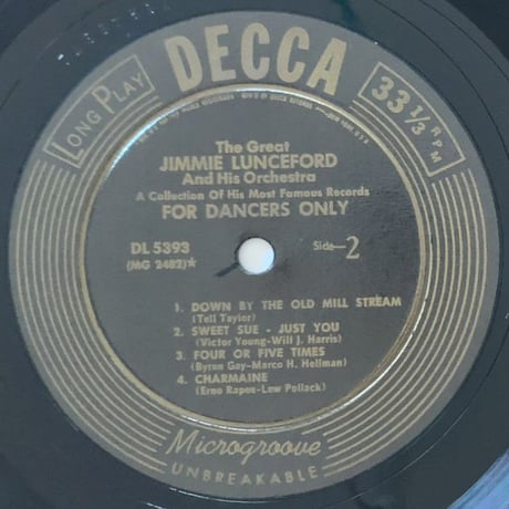JIMMIE LUNCEFORD - For Dancers Only (DECCA DL5393)