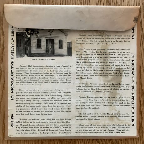 WOODEN JOE'S NEW ORLEANS BAND - a Nite at Artesian Hall (AMERICAN MUSIC 640)