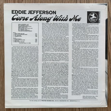 EDDIE JEFFERSON - Come Along with Me (PRESTIGE PRST7698)