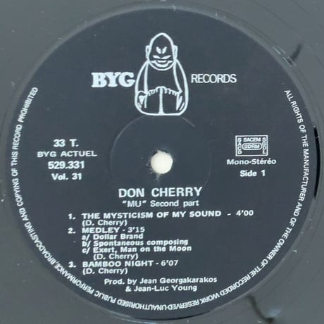 DON CHERRY - "Mu" Second Part (BYG 529 331)