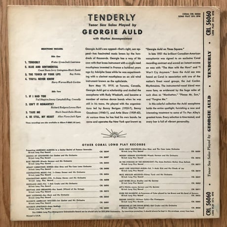 GEORGIE AULD - Tenderly (CORAL CRL56060)