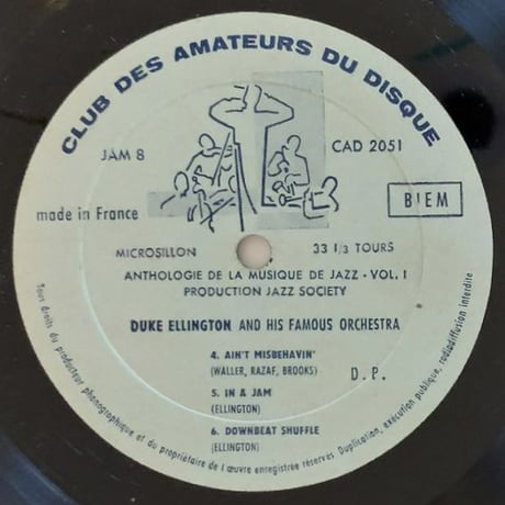 DUKE ELLINGTON - Panorama du Jazz (club des amateurs du disque CAD2051)