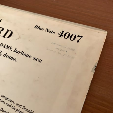 DONALD BYRD - Off To The Races (BLUE NOTE BLP4007)