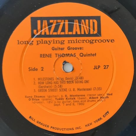 RENE THOMAS - Guitar Groove (JAZZLAND JLP27)