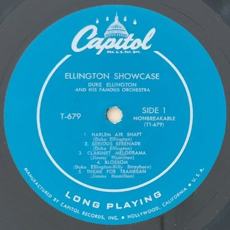 DUKE ELLINGTON - Ellington Showcase (CAPITOL T-679)