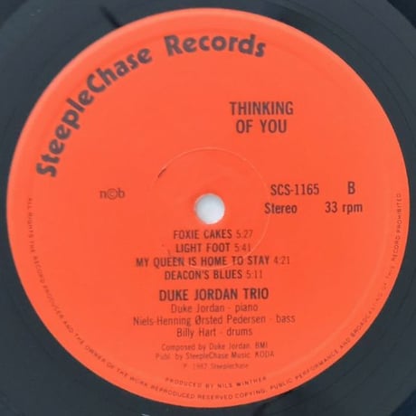 DUKE JORDAN - Thinking of You (STEEPLE CHASE SCS1165)