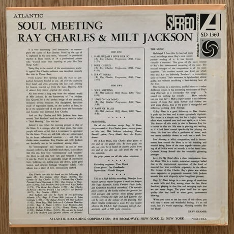 RAY CHARLES & MILT JACKSON - Soul Meeting (ATLANTIC SD1360)