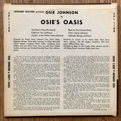 OSIE JOHNSON - in Osie's Oasis (PERIOD SPL1108)