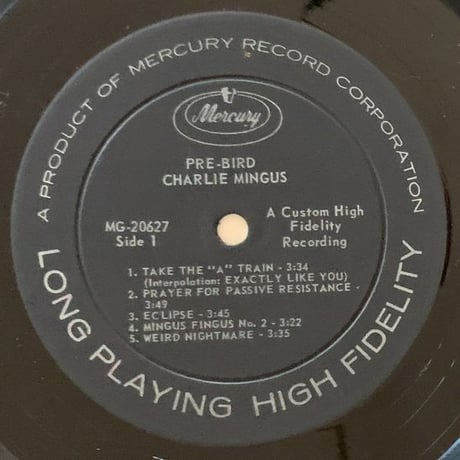 CHARLES MINGUS - Pre-Bird (MERCURY MG20627)