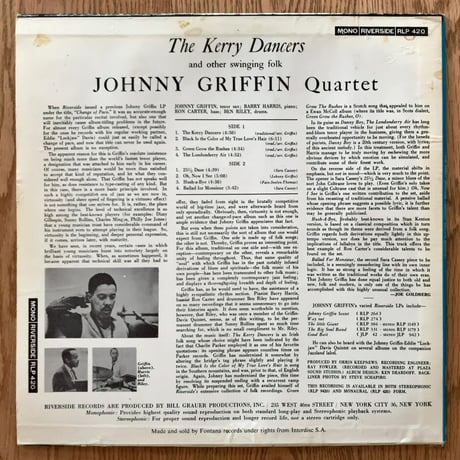 JOHNNY GRIFFIN - Kerry Dancers (INTERDISC/RIVERSIDE RLP420)