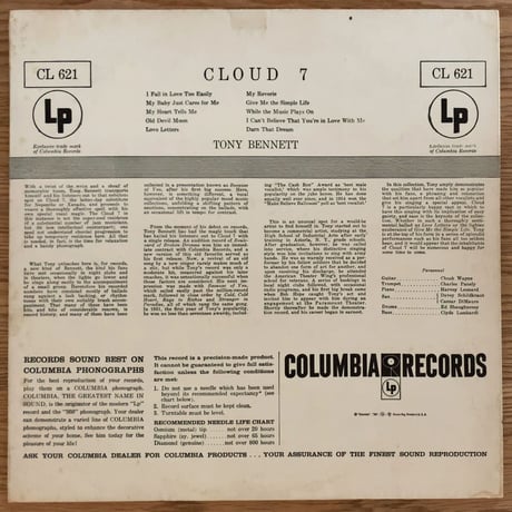 TONY BENNETT - Cloud 7 (COLUMBIA CL621)