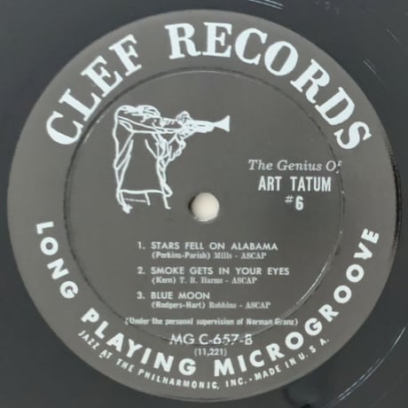 ART TATUM - The Genius of Art Tatum #6 (CLEF MGC-657)