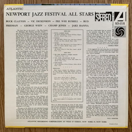 BUCK CLAYTON, VIC DICKENSON - Newport Jazz Festival All Stars (ATLANTIC SD1331)