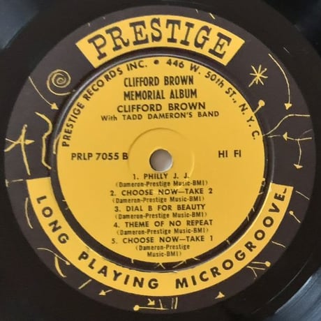 CLIFFORD BROWN - Memorial Album (PRESTIGE PRLP7055)