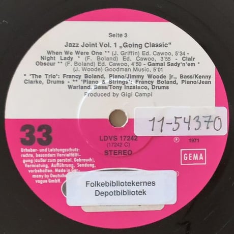 FRANCY BOLAND - Going Classic (VOGUE LDVS17242)