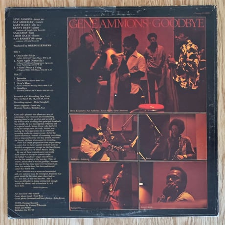 GENE AMMONS - Goodbye (PRESTIGE P-10093)