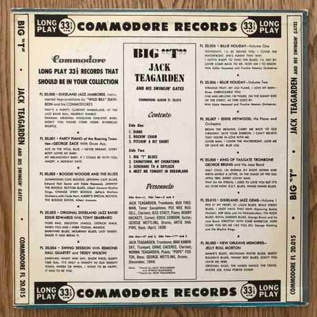 JACK TEAGARDEN - Big "T" (COMMODORE FL20,015)