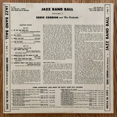 EDDIE CONDON - Jazz Band Ball Vol.1 (DECCA DL5195)