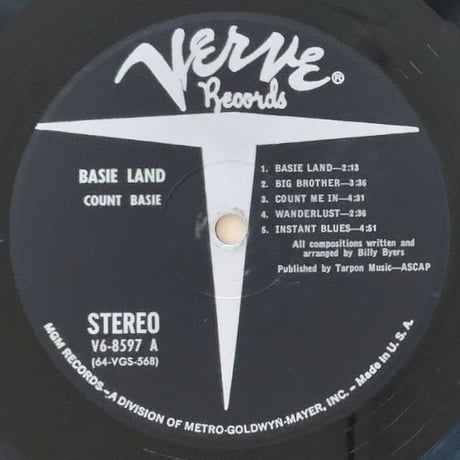 COUNT BASIE - Basie Land (VERVE V6-8597)