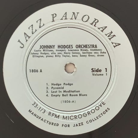 JOHNNY HODGES - Johnny Hodges Orchestra (JAZZ PANORAMA LP1806)