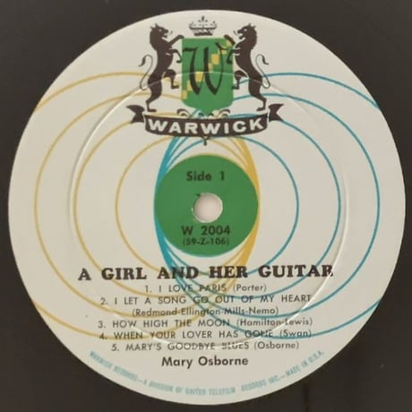 MARY OSBORNE - A Girl And Her Guitar (WARWICK W2004)