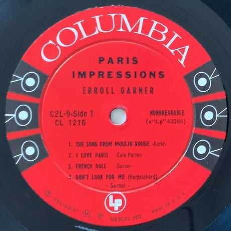 ERROLL GARNER - Paris Impressions (COLUMBIA C2L9)