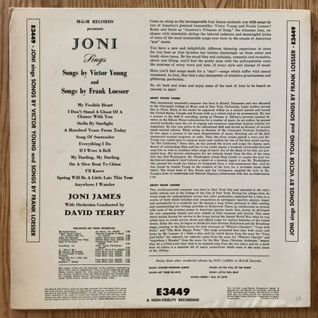 JONI JAMES - Sings (MGM E3449)