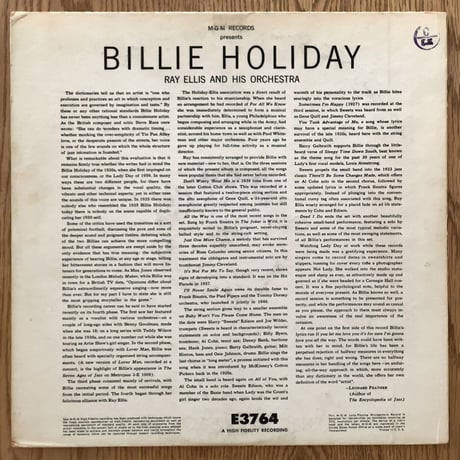 BILLIE HOLIDAY - Billie Holiday (MGM E3764)