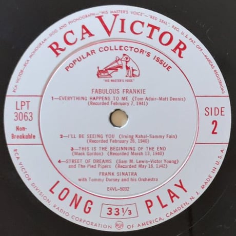 FRANK SINATRA - Fabulous Frankie (RCA VICTOR LPT3063)