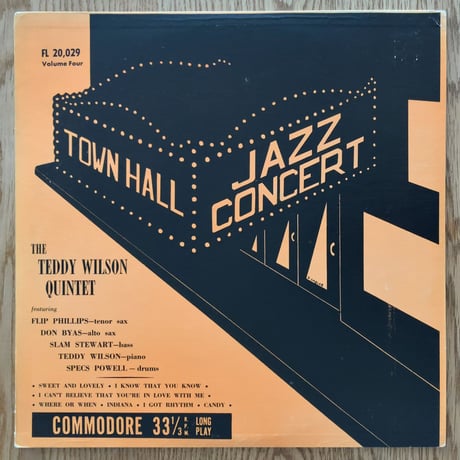 TEDDY WILSON - Town Hall Concert Vol.4 (COMMODORE FL20,029)