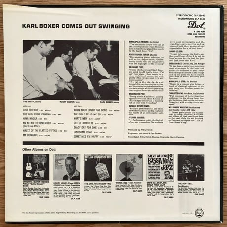 KARL BOXER - Comes Out Swinging (DOT DLP3640)