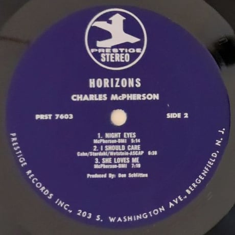 CHARLES McPHERSON - Horizons (PRESTIGE PRST7603)