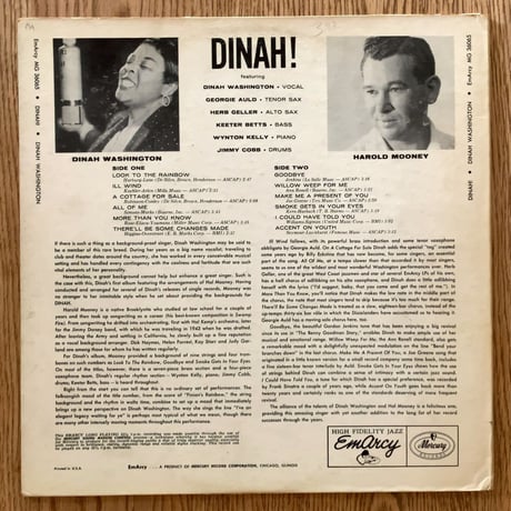 DINAH WASHINGTON - Dinah! (EMARCY MG36065)