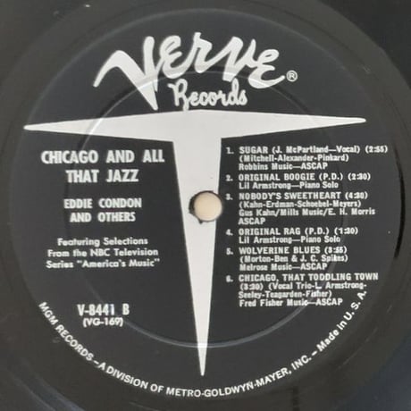EDDIE CONDON, BUD FREEMAN, JACK TEAGARDEN, etc. - Chicago and All That Jazz! (VERVE V-8441)