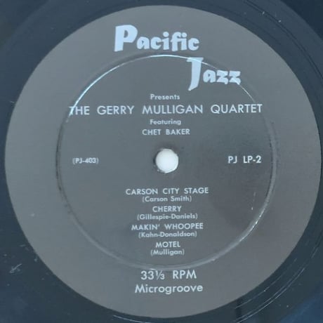 GERRY MULLIGAN / LEE KONITZ - Gerry Mulligan Quartet (PACIFIC JAZZ PJLP-2)