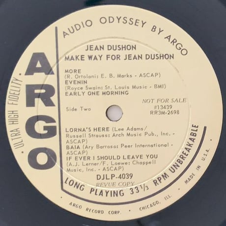 JEAN DuSHON - Make Way For Jean DuShon (ARGO DJLP4039)