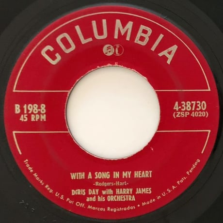 DORIS DAY & HARRY JAMES - Young Man with a Horn (COLUMBIA B-198) 7inch BOX