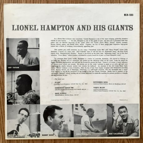 LIONEL HAMPTON - and His Giants (NORGRAN MGN-1080)