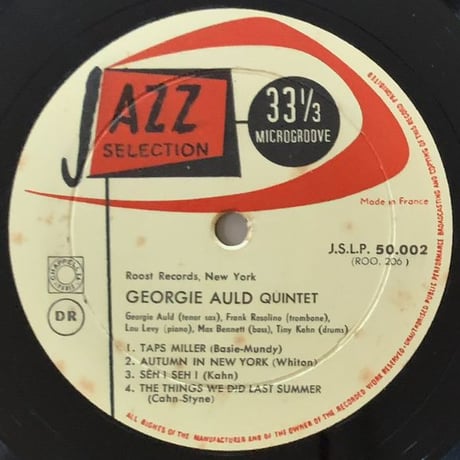 GEORGIE AULD - Georgie Auld Quintet (VOGUE J.S.L.P.50.002)