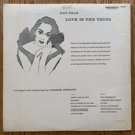 NAT 'KING' COLE - Love is the Thing (CAPITOL W824)