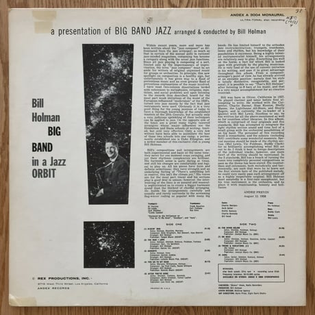 BILL HOLMAN - Jazz Orbit (ANDEX A-3004)