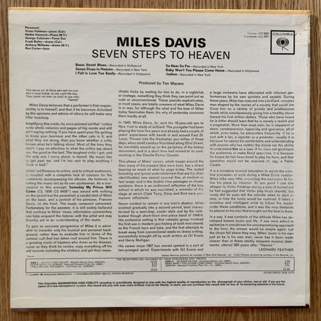 MILES DAVIS - Seven Steps To Heaven (COLUMBIA CL2051)