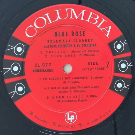 ROSEMARY CLOONEY & DUKE ELLINGTON - Blue Rose (COLUMBIA CL872)