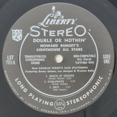 HOWARD RUMSEY - Double or Nothin' (LIBERTY LST7014)